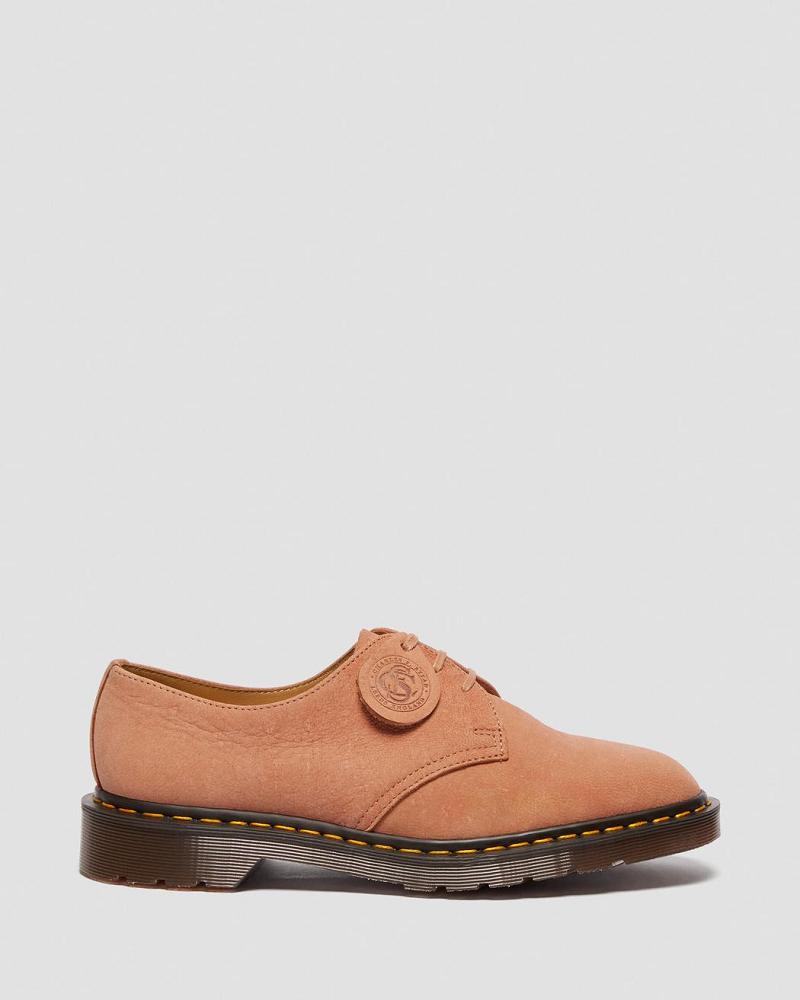 Dr Martens 1461 Made in England Nubuck Læder Oxford Sko Dame Lyserød | DK 356XYU